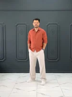 پیراهن 031642 VICO  عنابی - Image 3