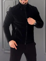 کت چرم 6022 مشکی - Image 4