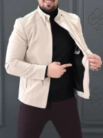 کت چرم 6022 سفید - Image 4