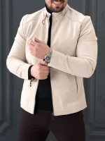کت چرم 6022 سفید - Image 3