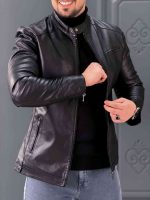 کت چرم 2016 مشکی - Image 4